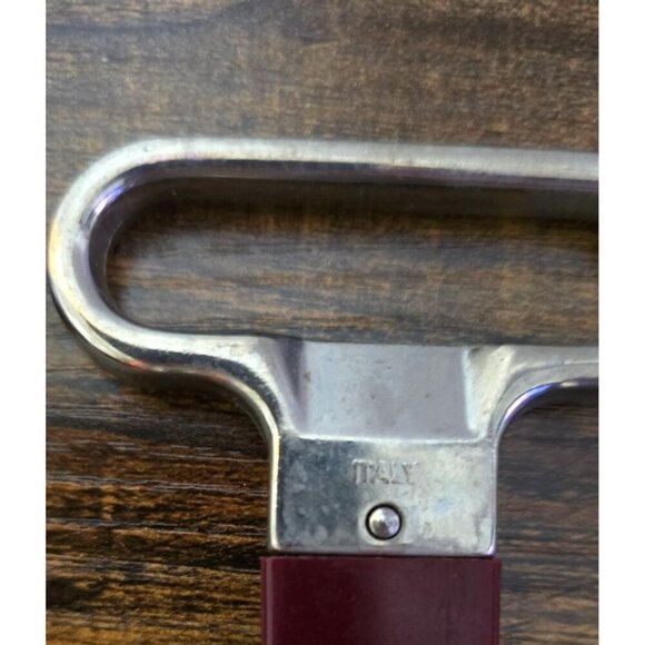 Vintage Italian Metal 2 Prong Cork Extractor Set/2 - Black & Burgundy Handles - Picture 6 of 8